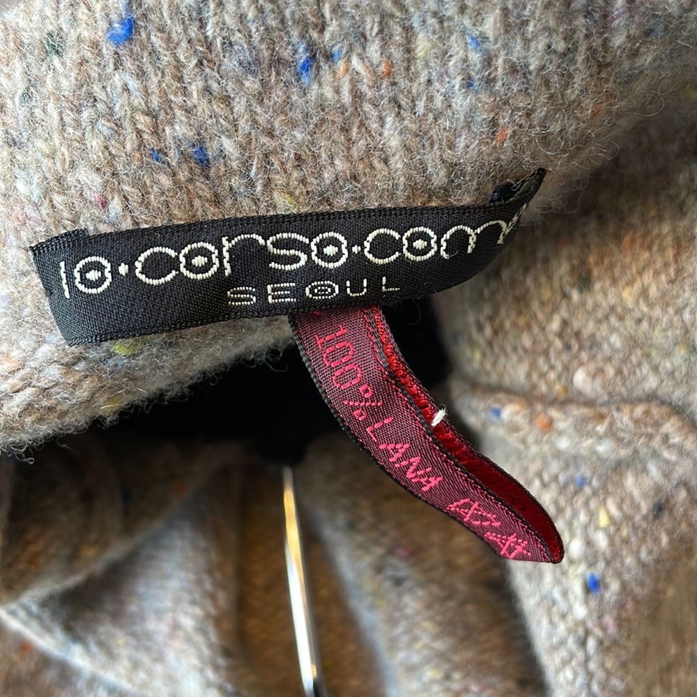 For @mscasey111 !! NWOT TEN CORSO COMO Lana Wool Cropped Oversized Turtleneck - Picture 5 of 5
